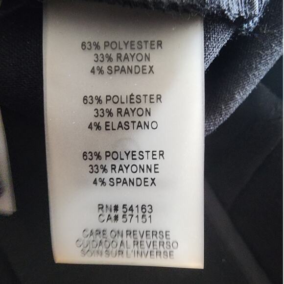 Calvin Klein Black Pants Gold Zippers Buttons Dress Pants Size 10 - Picture 7 of 7